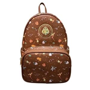 Loungefly Harry Potter Mischief Managed Mini Backpack Hogwarts Magical Creatures